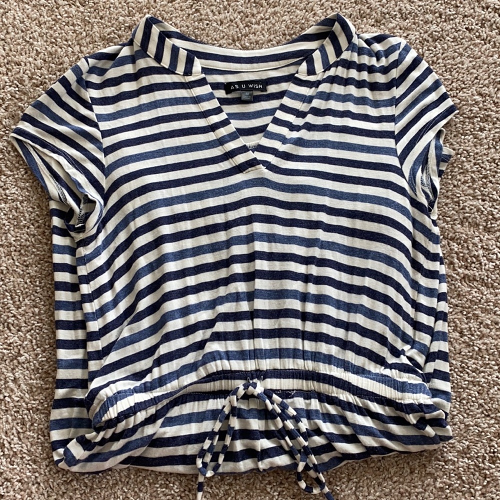 Striped Short-Sleeve Dress